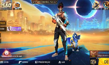 Conta de Free fire com bastante skins 6 armas evolutivas,Top criminal roxo etc.!