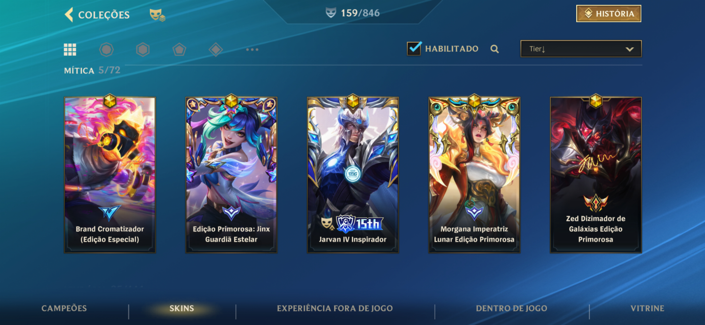 CONTA WILD RIFT CHALLANGER COM SKIN JINX NOVA