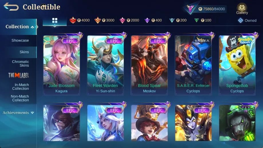 338 SKINS - FULL EMBLEMAS - FULL HEROIS