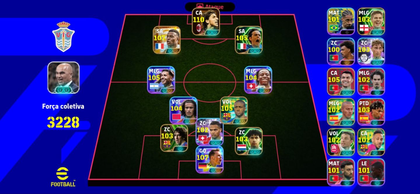 CONTINHA COM 3228 DE FORÇA (MBAPPE BLITZ 107 + IBRA 110 + NEUER 107)
