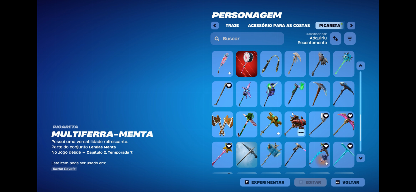 Conta de fortnite com skin tryhards passes antigos e muitas picaretas tryhards