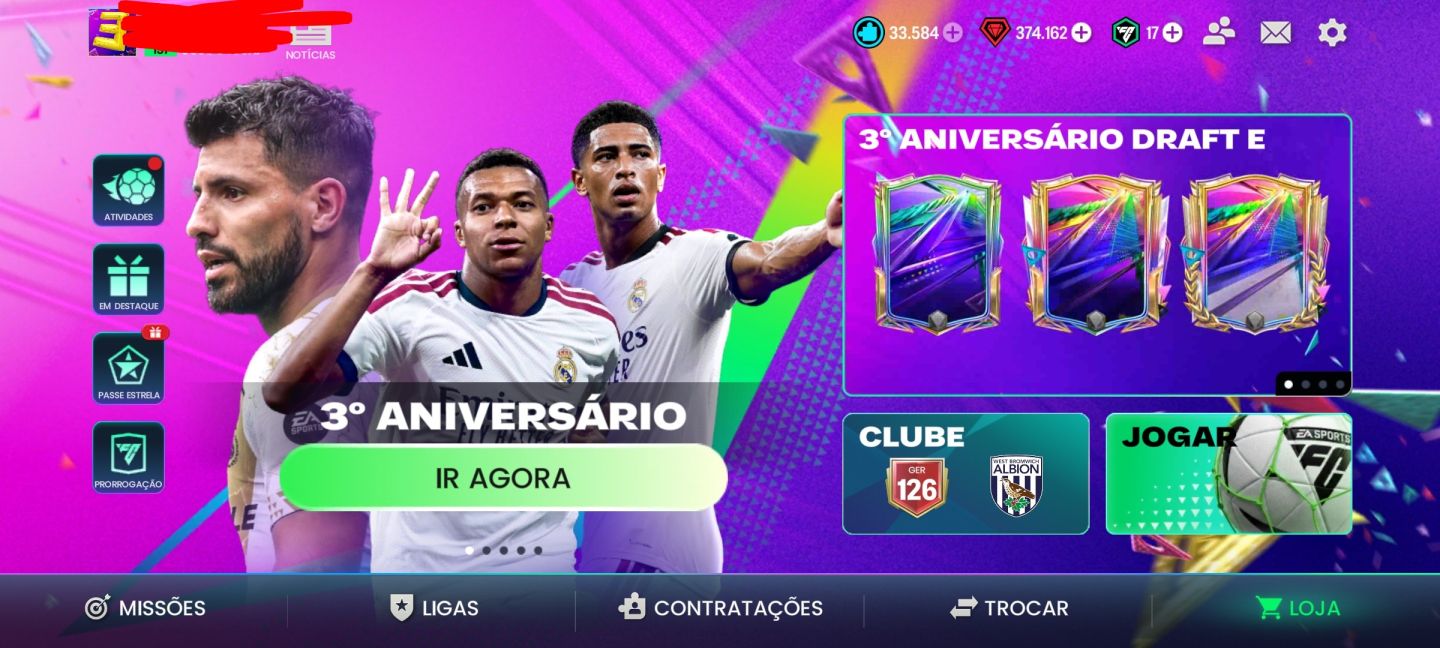 CONTA DE FC MOBILE COM MUITAS JOIAS E FRAGMENTOS