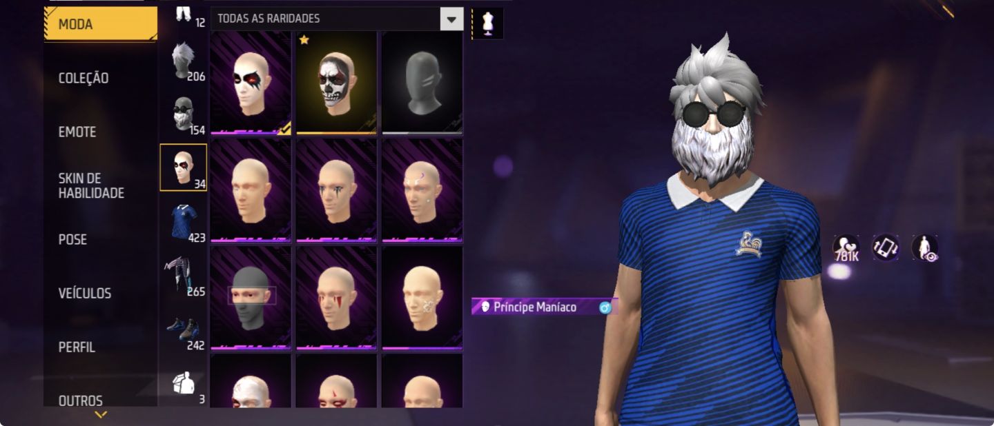 CONTA RARA ANTIGA E GEMADA - FREE FIRE (MUITO BARATO)