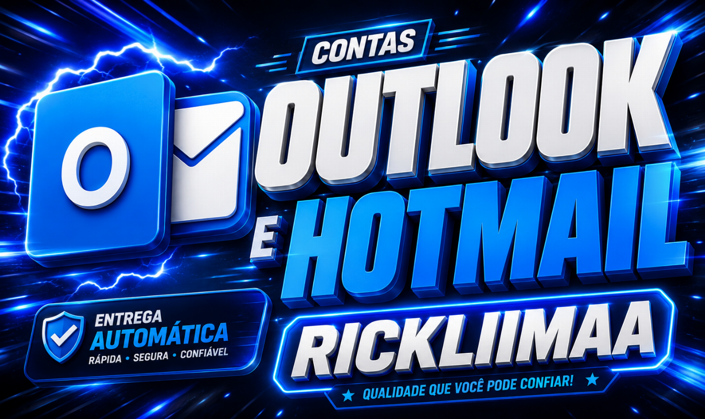 10x CONTAS EMAIL OUTLOOK/HOTMAIL NOVAS - SEM SMS - ENTREGA AUTOMÁTICA