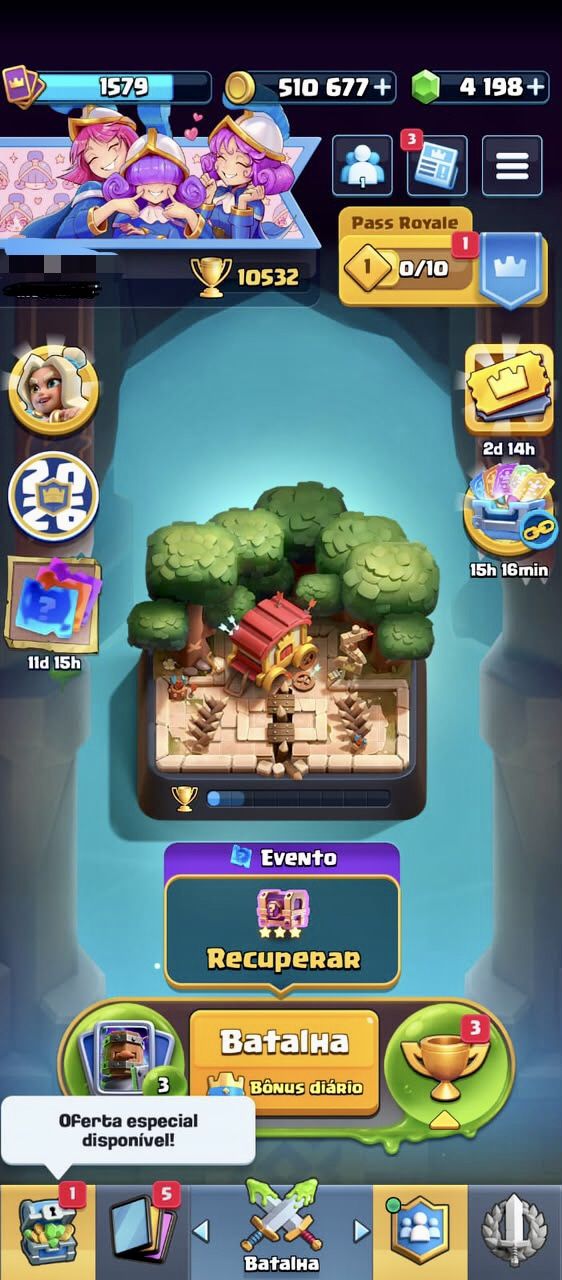 CONTA DE CLASH ROYALE RARA E ANTIGA | EMBLEMA DE 6ANOS
