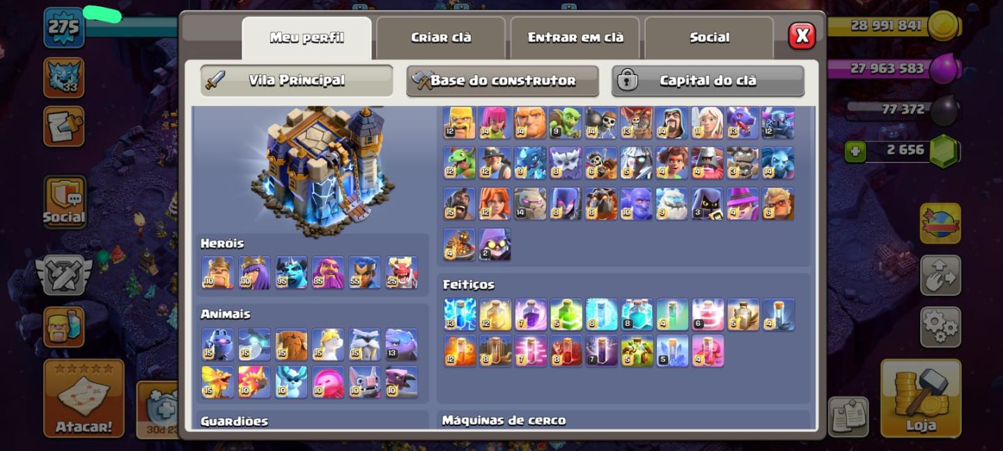 CONTA CLASH OF CLANS TH18 FULL