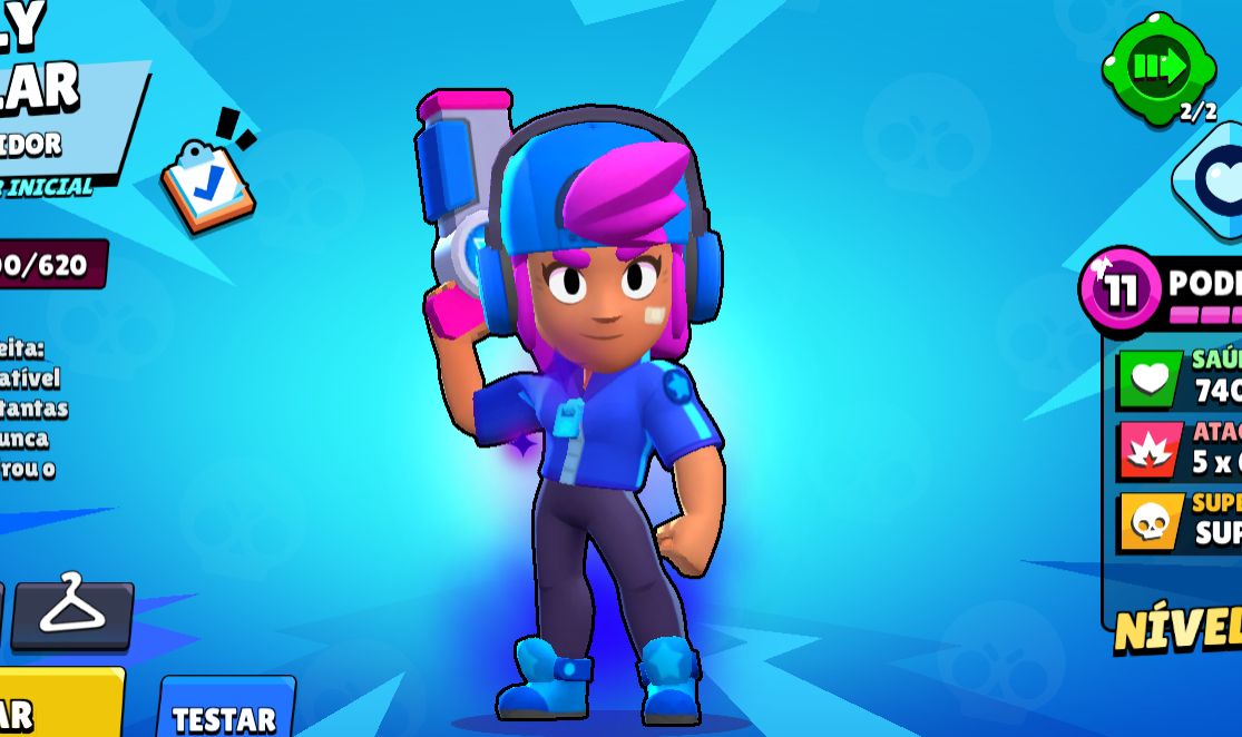 Conta de Brawl Stars com Shelly estelar