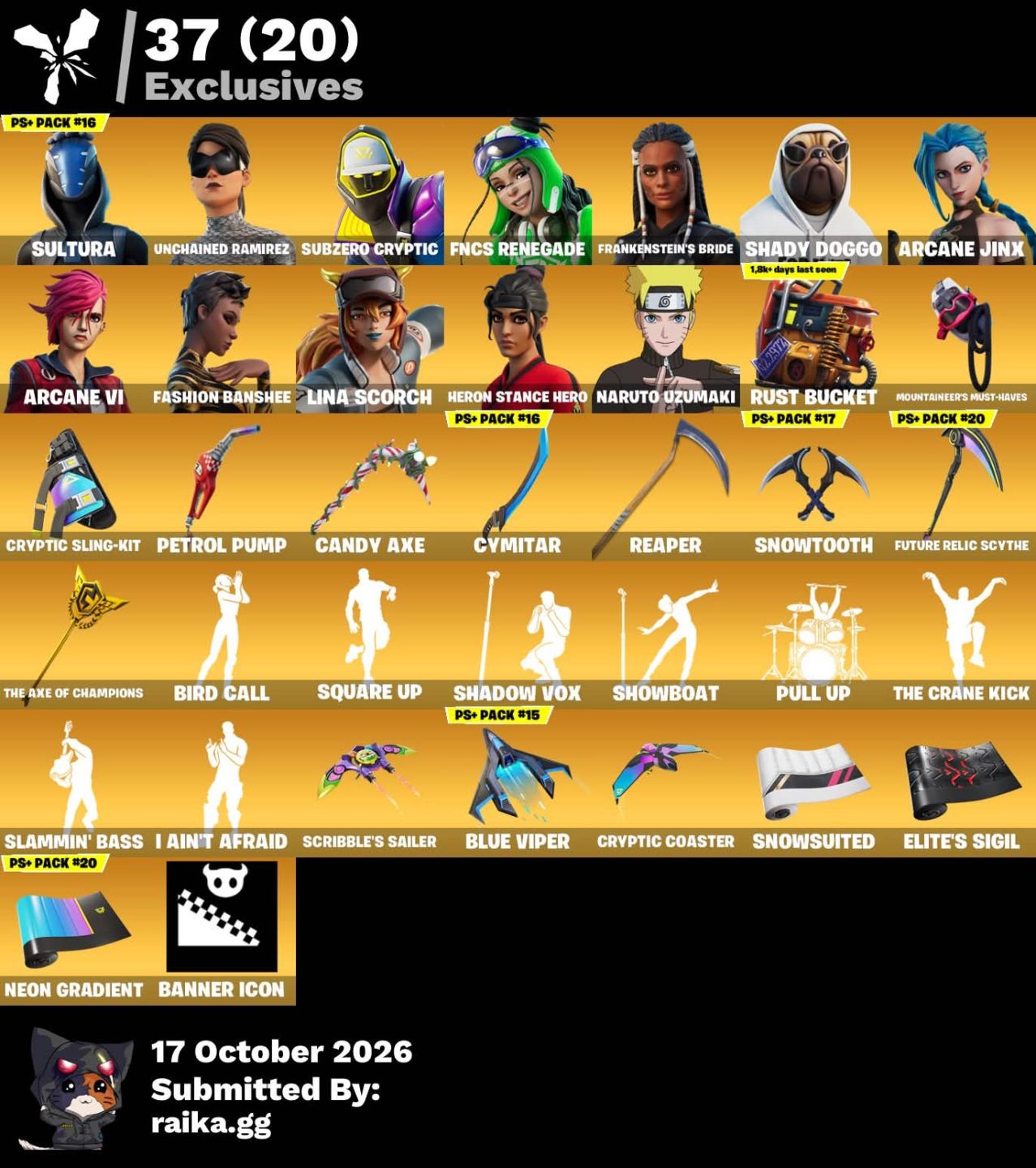 Conta de fortnite com 200$ e 500 skins