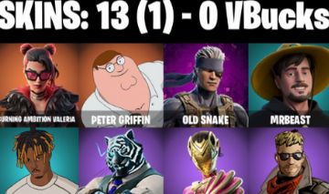 CONTA FORTNITE RARA COM MR BEAST, 13 SKINS, SKINS RARAS, UNICO DONO