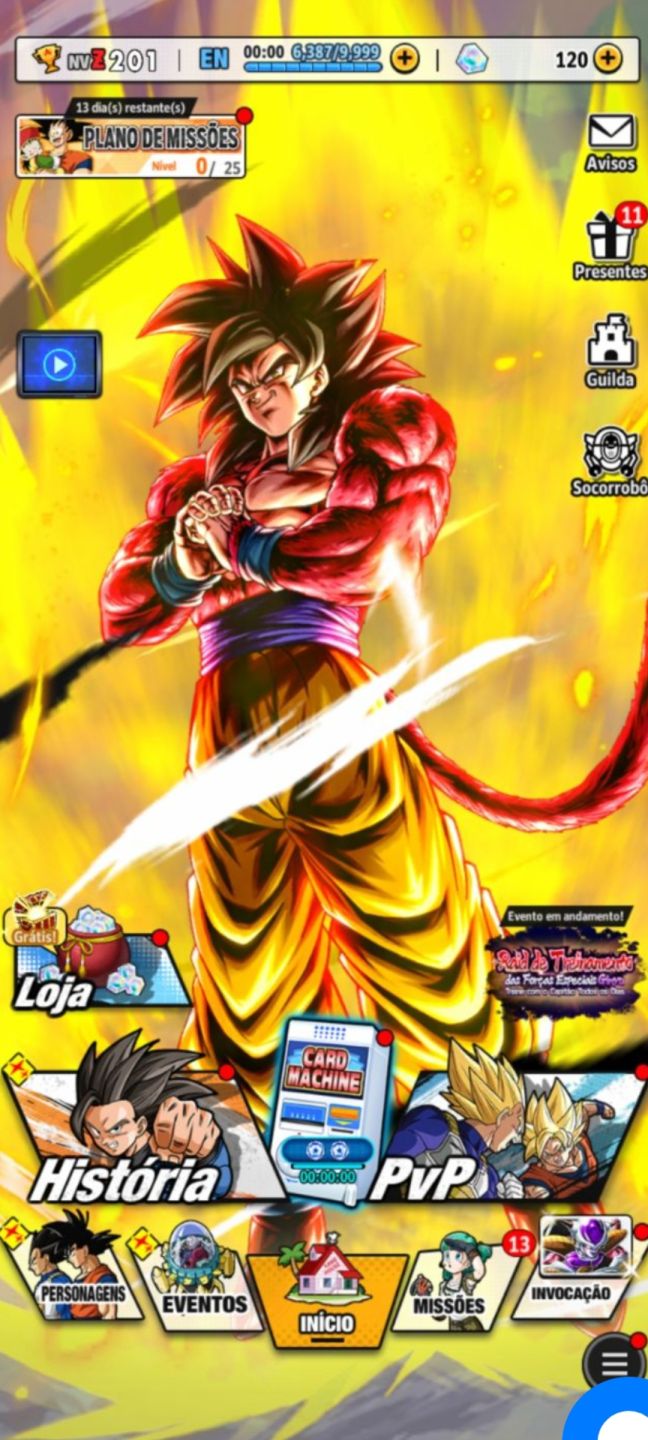 Conta de Dragon Ball Legends