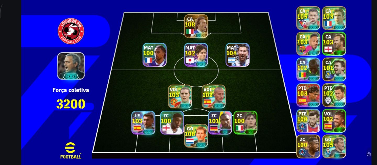 Conta de efootball como del Pinheiro e Van der sar