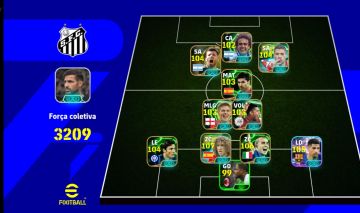 CONTA eFOOTBALL MOBILE TOP | FORÇA 3211 | MESSI 104 | NEYMAR 104 | PUYOL 107