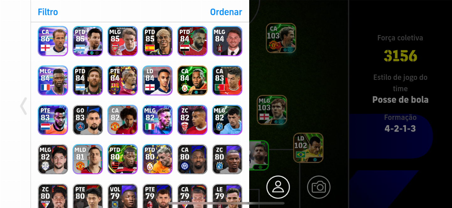 Conta Efootball Jogadores raros