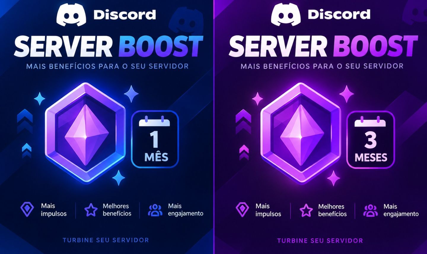 Discord Server Boost 1 a 3 Meses | Impulsos para seu Servidor + Entrega Rápida