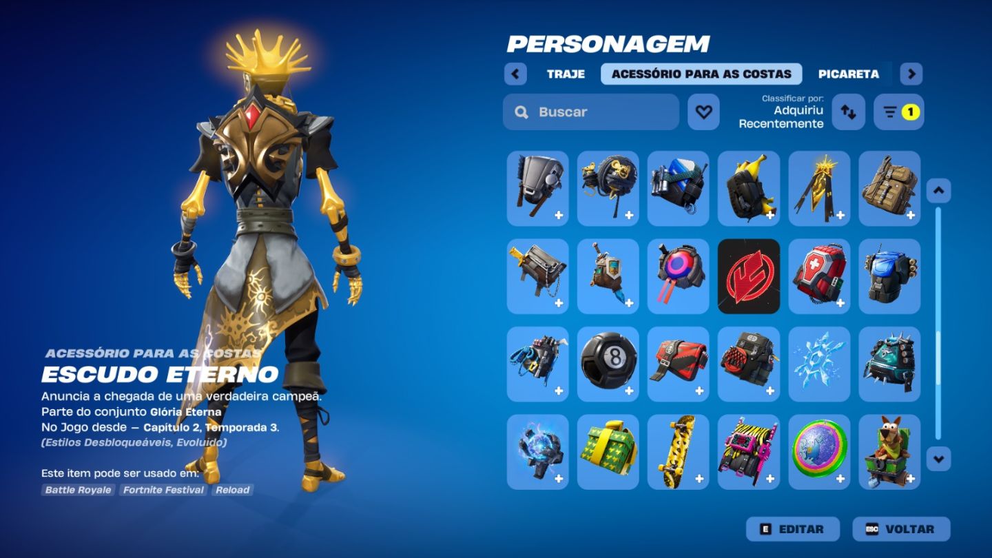 Conta Fortnite com varios personagens lendarios