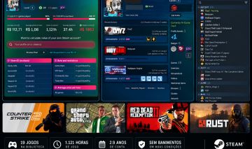 Conta Steam | 19 Jogos | 1.121 Horas | CS2 + GTA V + RDR2 + Rust