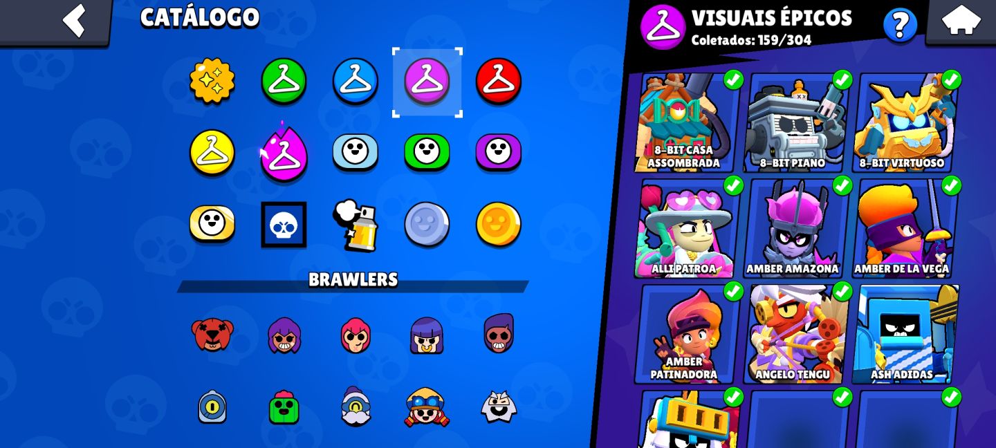 CONTA PESSOAL DO BRAWL STARS, FULL BRAWLER, 2019 E MUITAS SKINS!!