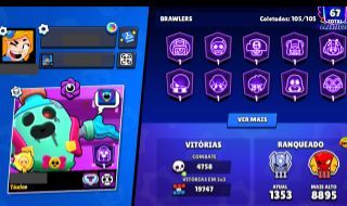 CONTA BRAWL STARS 2019 | 106 BRAWLERS NÍVEL 11 | SKINS EXCLUSIVAS | + 400 SKINS