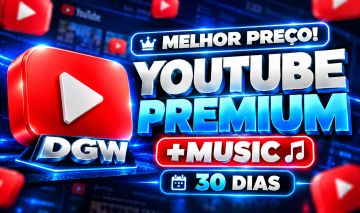 YOUTUBE PREMIUM + MUSIC | 30 DIAS SEM ANÚNCIOS | MELHOR PREÇO!