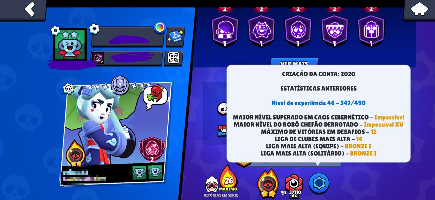 CONTA BRAWL STARS SKINS RARAS!
