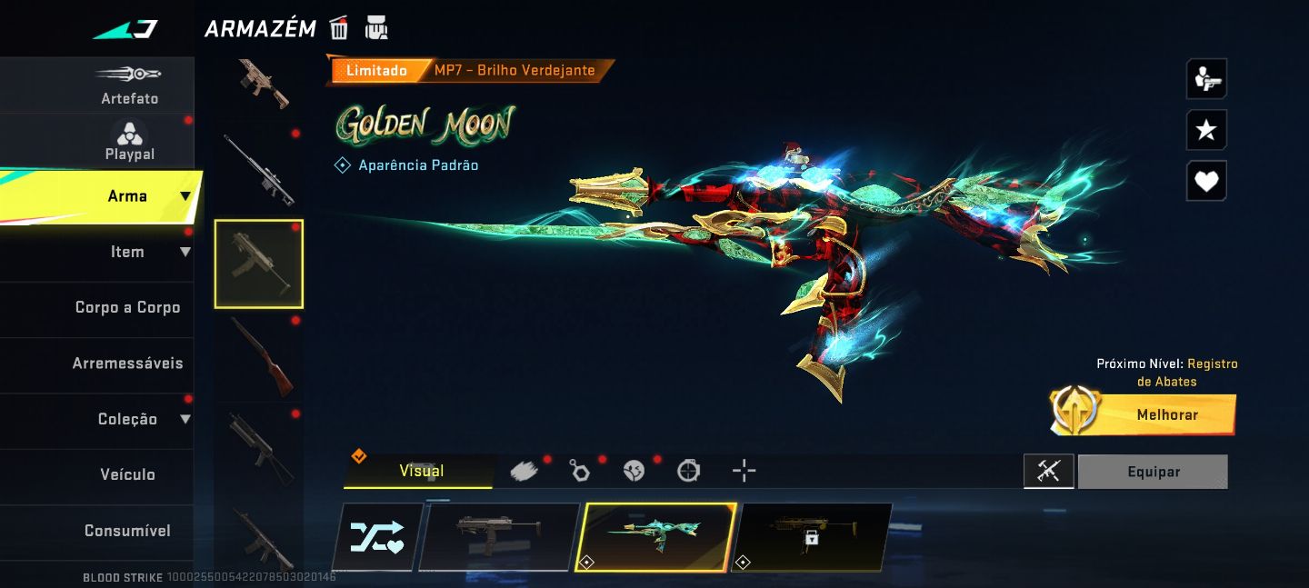 Conta de blood Striker rara como várias skins ultra um personagem eterno