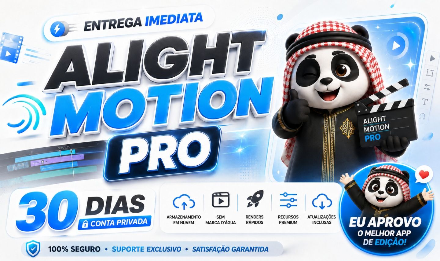 Alight Motion Pro (30 Dias Conta Privada)+ BRINDE - Editor de Vídeo igual Capcut