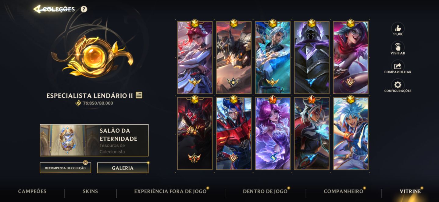 Conta de Wild Rift pra colecionador