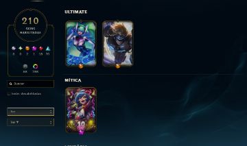 CONTA LOL NIVEL 639 210 SKINS FULL CHAMPS PLATINA SOLODUO E ESMERALDA FLEX