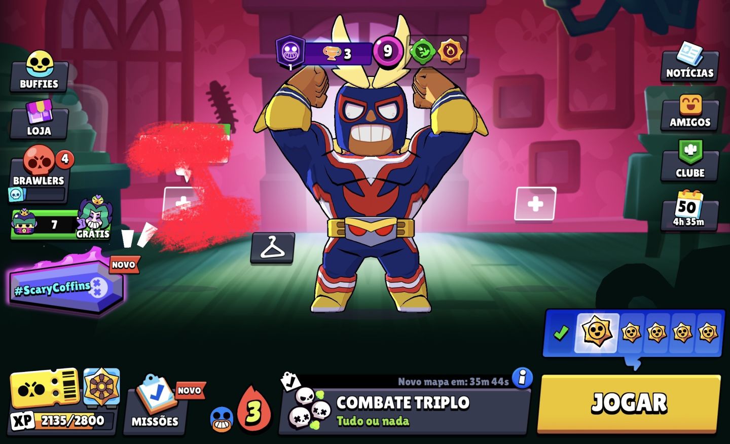 Brawl Stars | 20k Troféus | 76 Brawlers | Skins Raras e Exclusivas