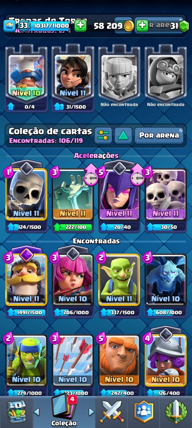 Conta de Clash Royale 9 anos