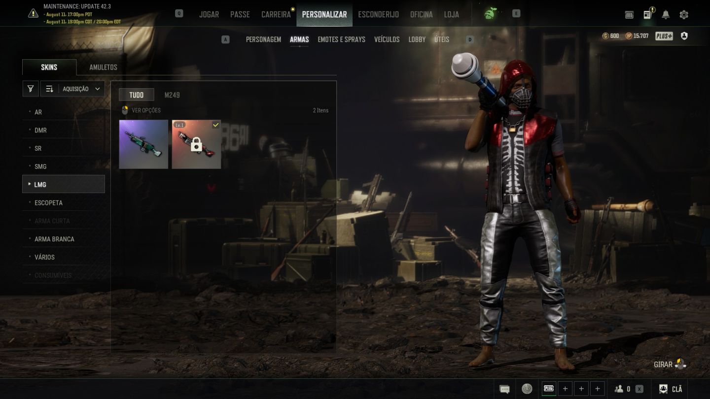 CONTA lvl baixo pubg