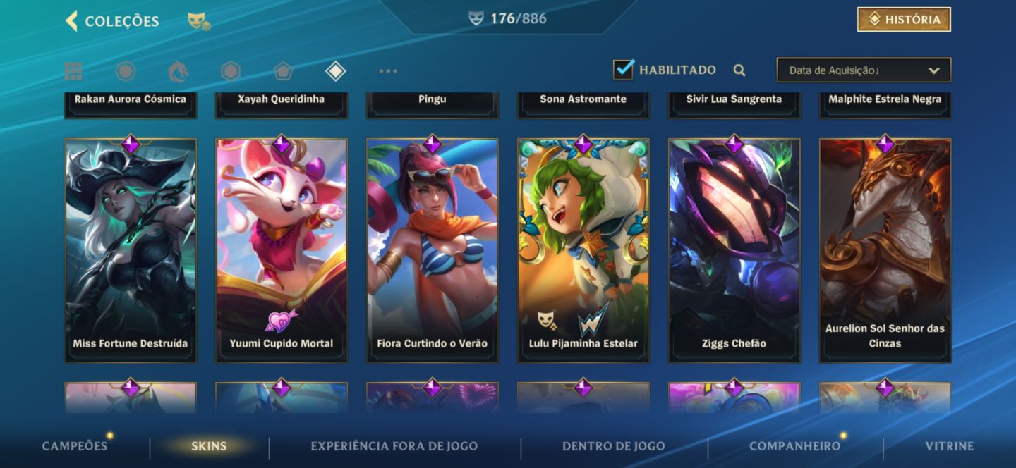 Conta 176 skins