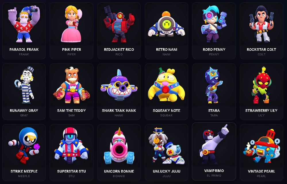 Conta Brawl Stars com shelly estelar | 16K troféus, Piper prestígio 1, 239 skins