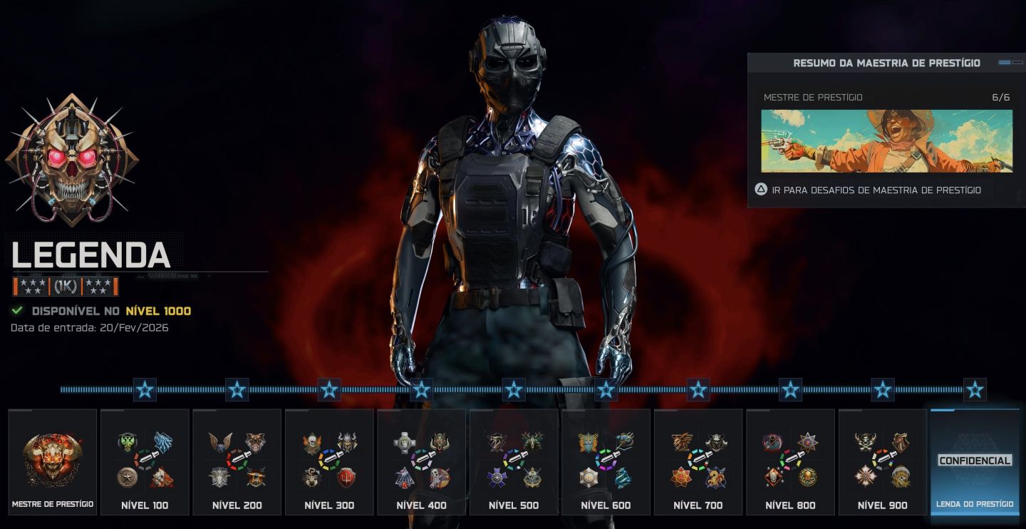CONTA WARZONE LV 1000 RARA E COMPLETA
