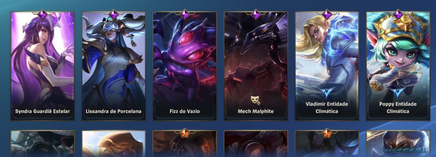 Conta wild rift Ex Challenger 35 Skins