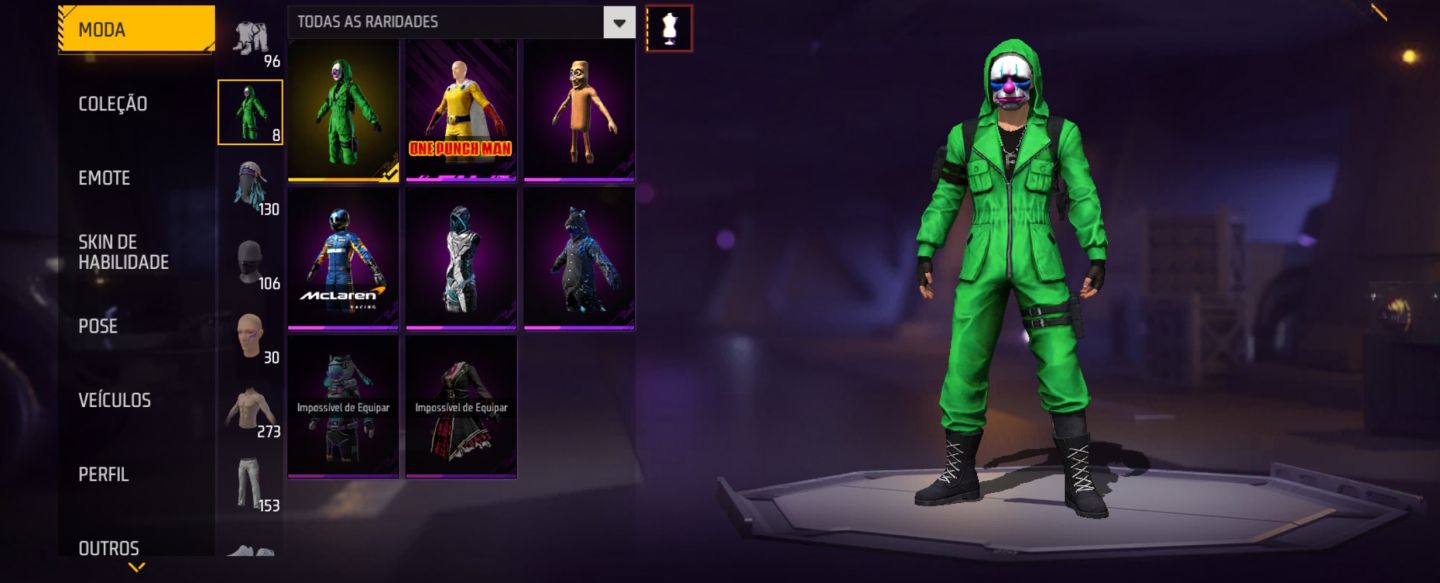 Conta Free Fire Com Top Criminal, Skin de Punho e Bandeirão
