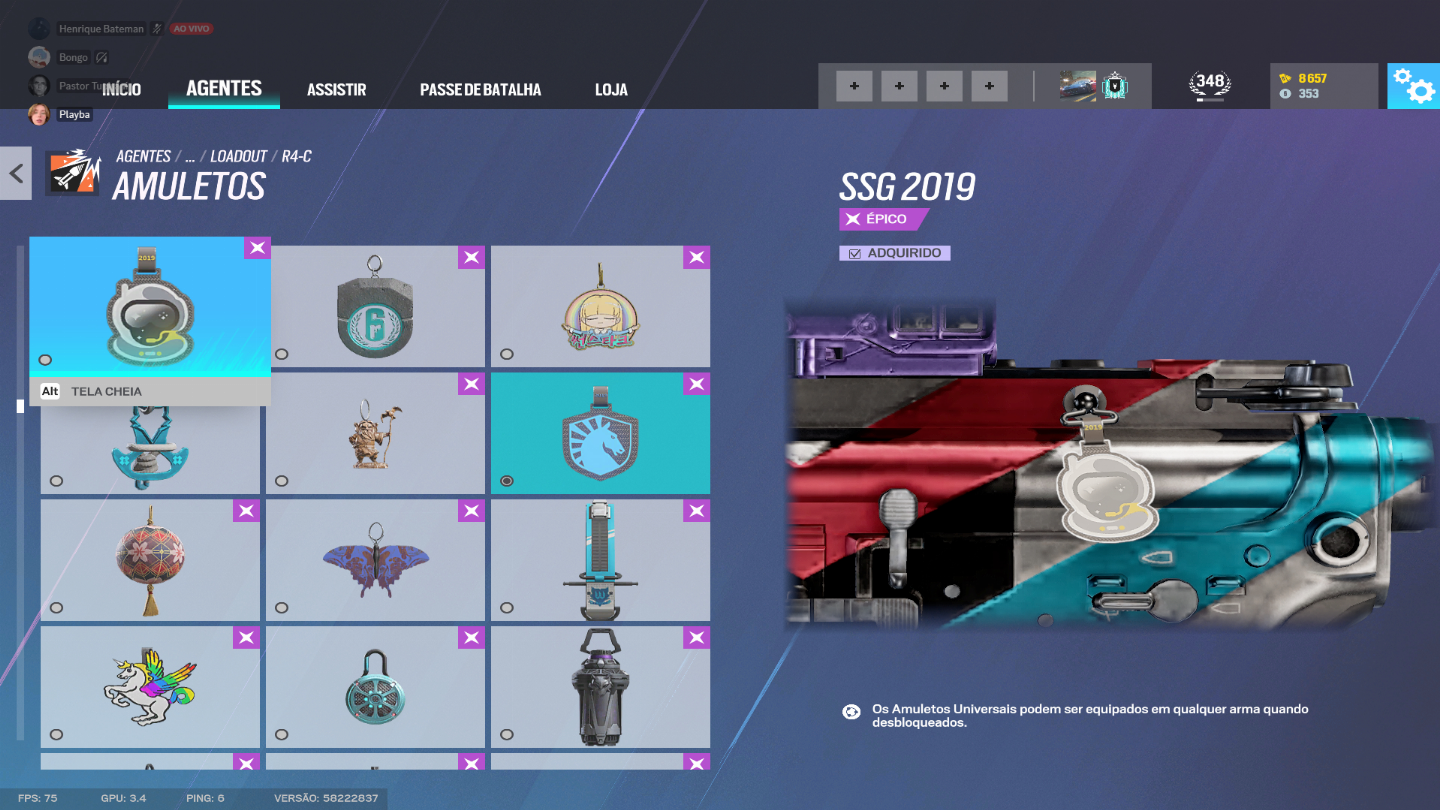 CONTA DE R6 RARA E COM MUUUUITA COISA!!!!!!