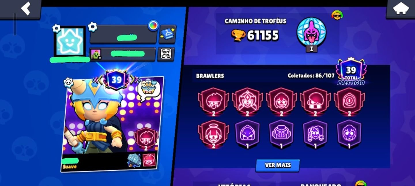 CONTA BRAWL DE 60K+ COM SKINS HYPER, LENDÁRIAS E MITICAS ! (PASS PLUS ATIVO)