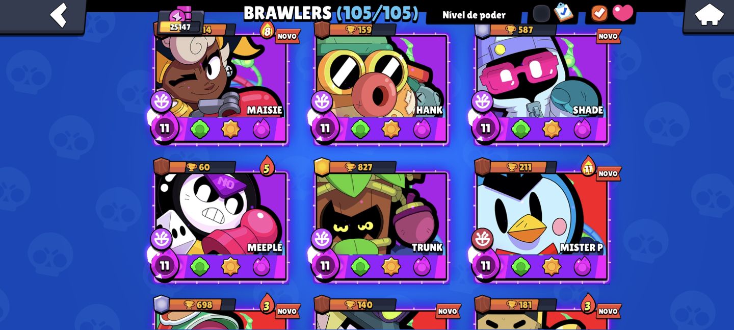 Conta brawl/Clash R. (Leia a descrição)