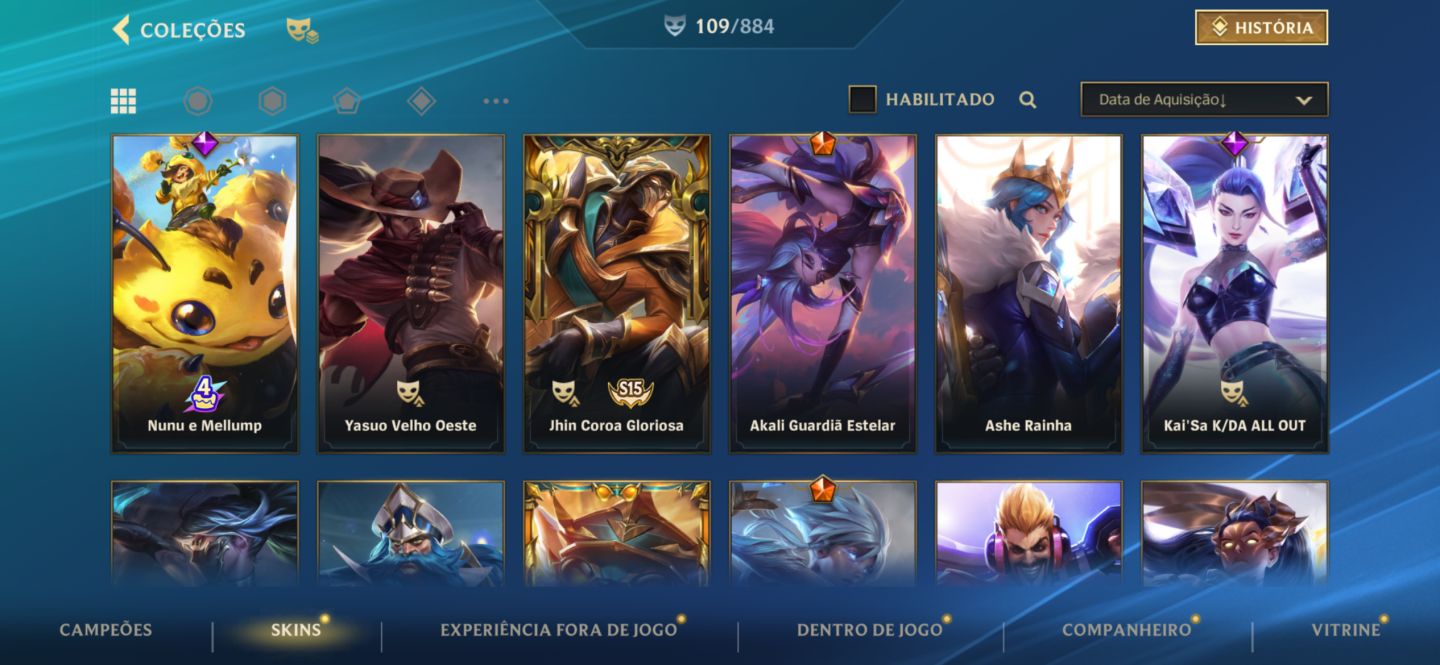 CONTA WILD RIFT 109 SKINS + RANKS EXCLUSIVOS