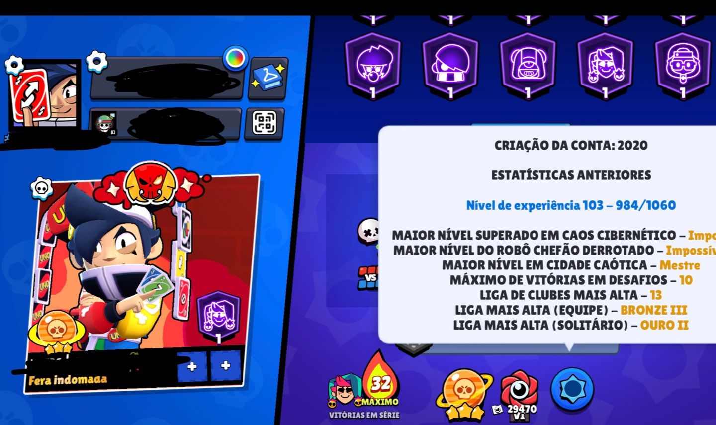 CONTA DE BRAWL STARS RARA 2020