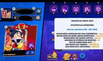 CONTA DE BRAWL STARS RARA 2020