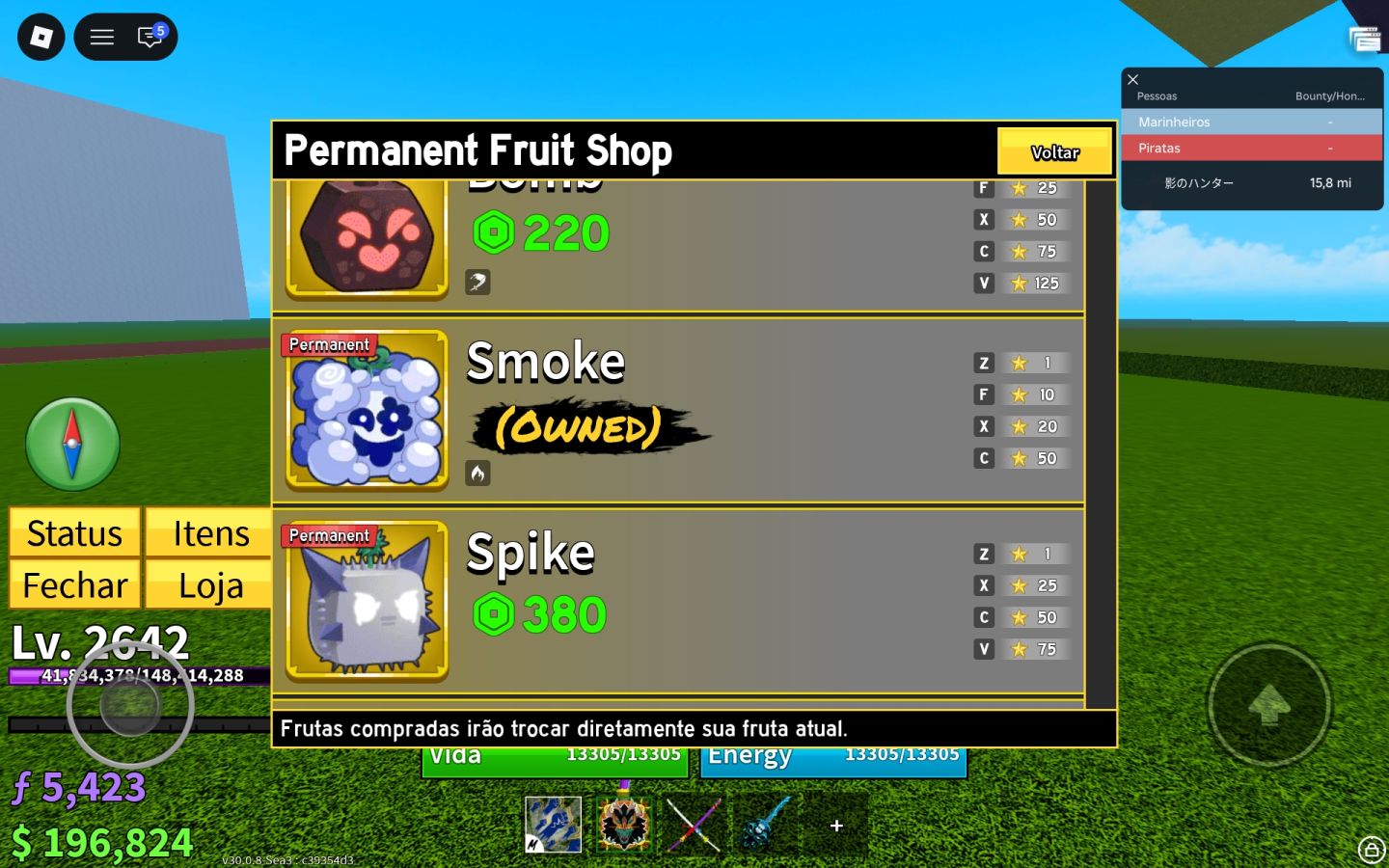 Conta blox fruits