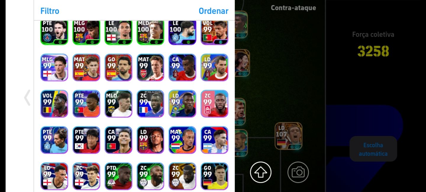 Conta eFootball TOP 3258 FC | Elenco Recheado de Épicos e Showtime
