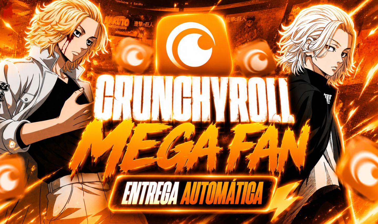 [ MENOR PREÇO ] CRUNCHYROLL 30 DIAS MEGA FAN + BRINDE