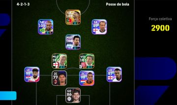 Conta de efootbol com Neymar e Cristiano Ronaldo da Copa