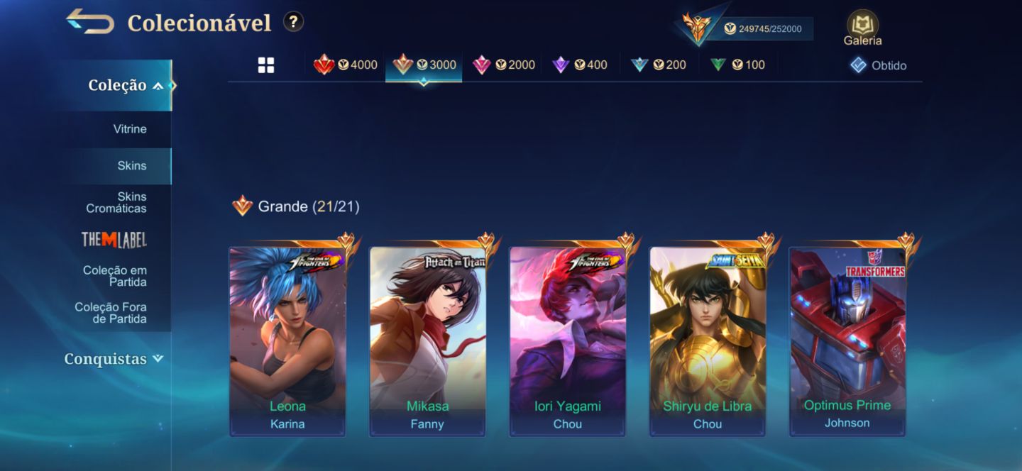 Conta com 5 Legends