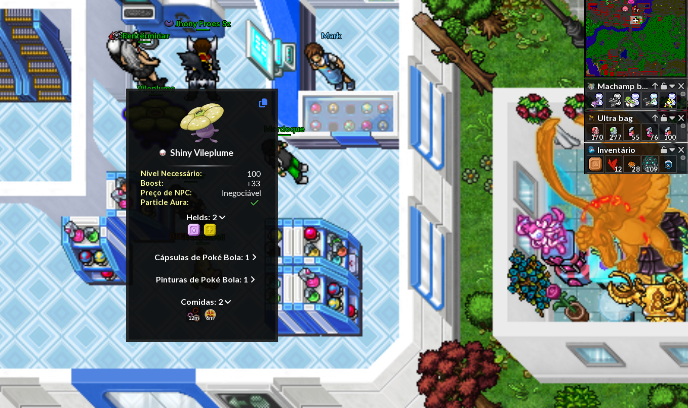 PSairHoje Conta PokeXGames Personagem Naturia 163 e PsyCreft 122(PXG) Mundo:GOLD