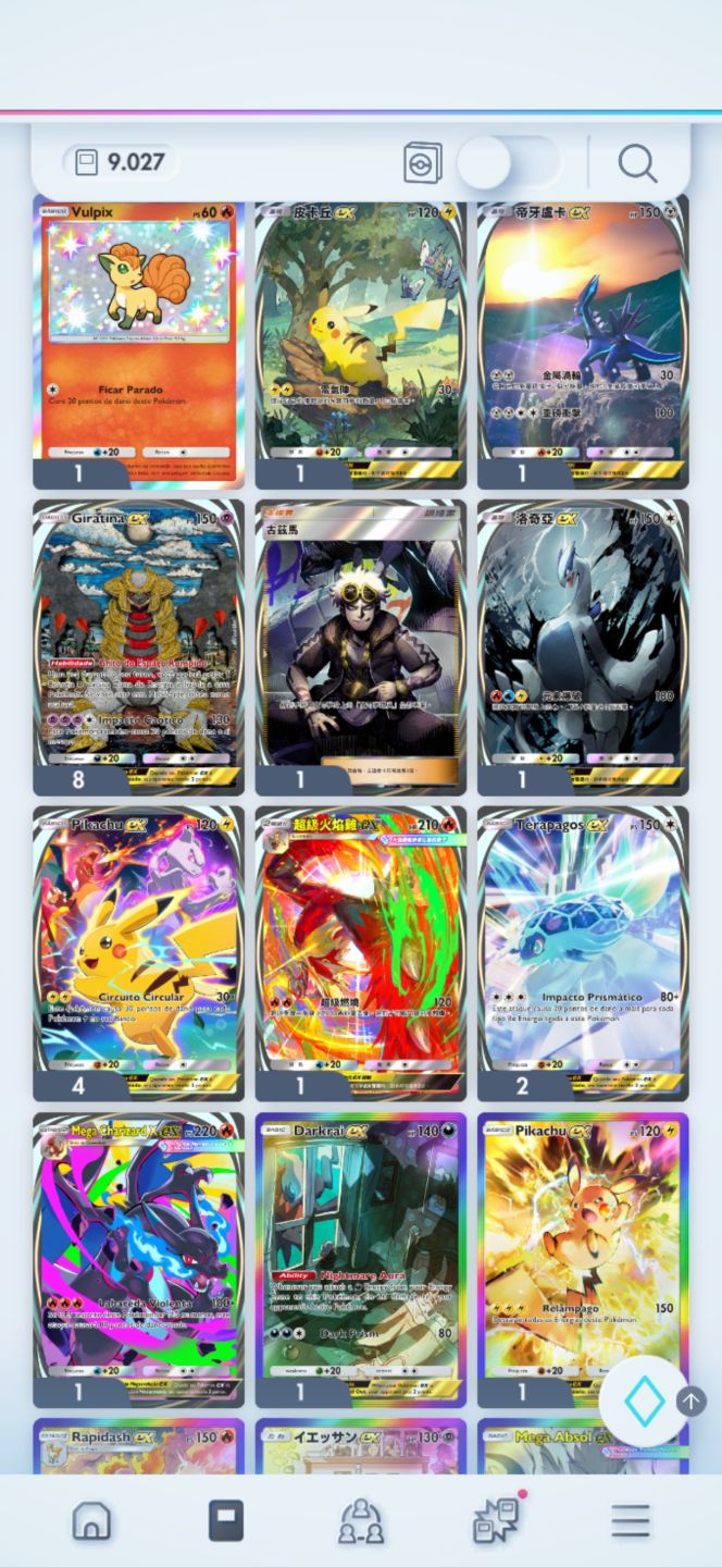 Conta pokemon tcg pocket