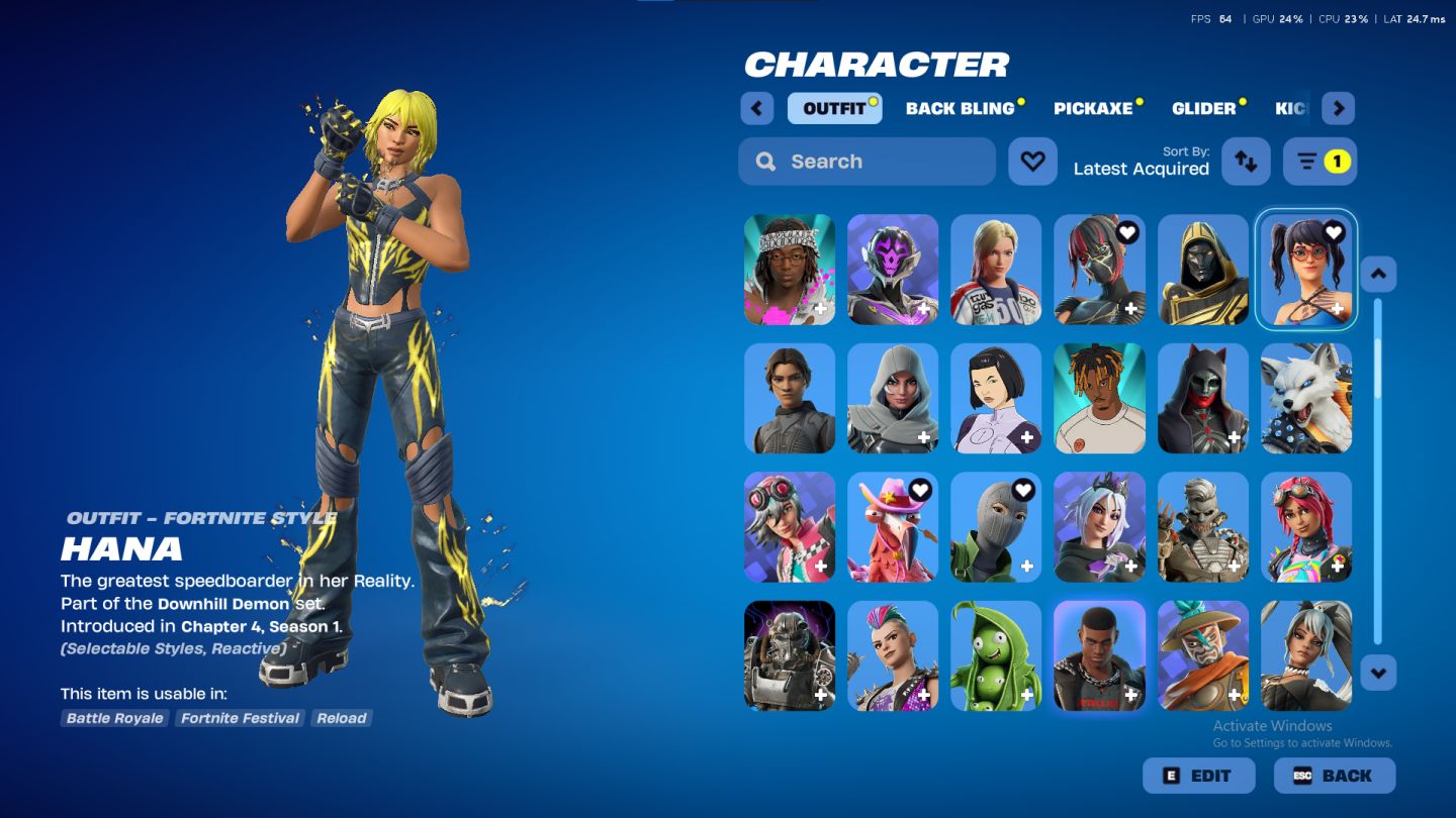 CONTA OG FORTNITE CAP. 1 TEMP. 5 | 170 SKINS RARAS + MACHADO LEVIATHAN + ITENS